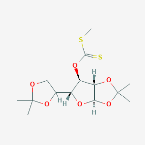 molecular formula C14H22O6S2 B7826326 alpha-D-Glucofuranose, 1,2:5,6-bis-O-(1-methylethylidene)-, 3-(S-methyl carbonodithioate) 