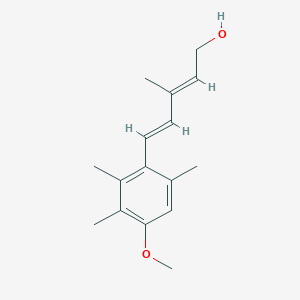 molecular formula C16H22O2 B7826334 5-(4-Methoxy-2,3,6-trimethylphenyl)-3-methyl-2,4-pentadien-1-OL 