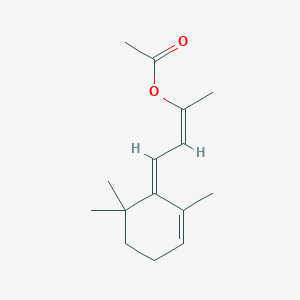 molecular formula C15H22O2 B7826346 4-(2,6,6-Trimethyl-2-cyclohexen-1-ylidene)-2-acetoxybut-2-ene 
