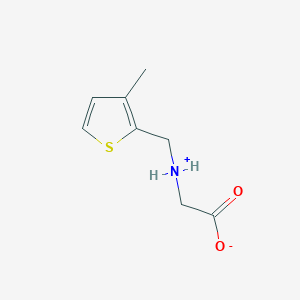 molecular formula C8H11NO2S B7826356 2-[(3-Methylthiophen-2-yl)methylazaniumyl]acetate 