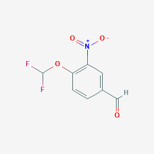 molecular formula C8H5F2NO4 B7826361 4-(二氟甲氧基)-3-硝基苯甲醛 