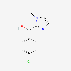 molecular formula C11H11ClN2O B7826453 (4-chlorophenyl)(1-methyl-1H-imidazol-2-yl)methanol 