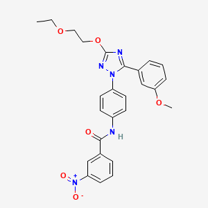 Benzamide, N-[4-[3-(2-ethoxyethoxy)-5-(3-methoxyphenyl)-1H-1,2,4-triazol-1-yl]phenyl]-3-nitro-