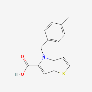 molecular formula C15H13NO2S B7826510 4-(4-methylbenzyl)-4H-thieno[3,2-b]pyrrole-5-carboxylic acid 
