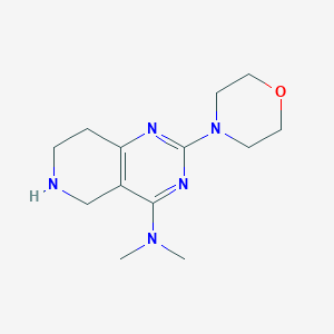 molecular formula C13H21N5O B7826511 N,N-Dimethyl-2-morpholino-5,6,7,8-tetrahydropyrido[4,3-d]pyrimidin-4-amine 