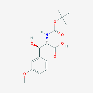 (2S,3R)-3-hydroxy-3-(3-methoxyphenyl)-2-[(2-methylpropan-2-yl)oxycarbonylamino]propanoic acid