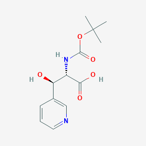 molecular formula C13H18N2O5 B7826627 (2S,3R)-3-hydroxy-2-[(2-methylpropan-2-yl)oxycarbonylamino]-3-pyridin-3-ylpropanoic acid 
