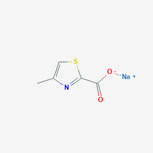 molecular formula C5H4NNaO2S B7826807 4-Methyl-1,3-thiazole-2-carboxylic acid sodiumsalt 