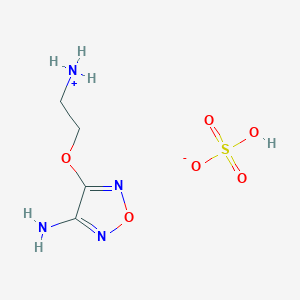molecular formula C4H10N4O6S B7826918 2-[(4-Amino-1,2,5-oxadiazol-3-yl)oxy]ethylazanium;hydrogen sulfate 