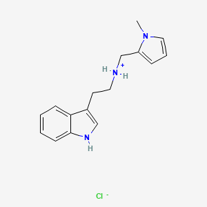 molecular formula C16H20ClN3 B7826921 2-(1H-indol-3-yl)ethyl-[(1-methylpyrrol-2-yl)methyl]azanium;chloride 