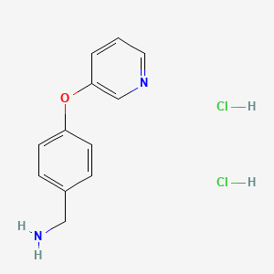 molecular formula C12H14Cl2N2O B7826944 4-(Pyridin-3-yloxy)-benzylamine dihydrochloride 