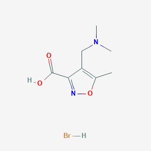 molecular formula C8H13BrN2O3 B7826960 4-Dimethylaminomethyl-5-methyl-isoxazole-3-carboxylic acid hydrobromide 