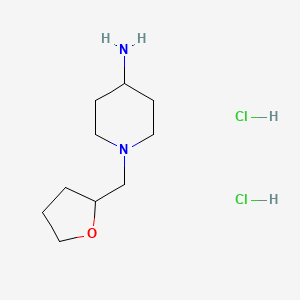 molecular formula C10H22Cl2N2O B7826983 1-(Oxolan-2-ylmethyl)piperidin-4-amine;dihydrochloride 