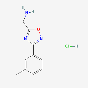 molecular formula C10H12ClN3O B7826996 (3-(m-Tolyl)-1,2,4-oxadiazol-5-yl)methanamine hydrochloride CAS No. 1185302-81-1