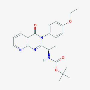 molecular formula C22H26N4O4 B7827084 tert-butyl N-[(1R)-1-[3-(4-ethoxyphenyl)-4-oxopyrido[2,3-d]pyrimidin-2-yl]ethyl]carbamate 