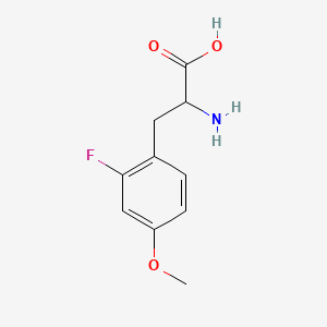 molecular formula C10H12FNO3 B7827105 2-Fluoro-4-methoxy-DL-phenylalanine 