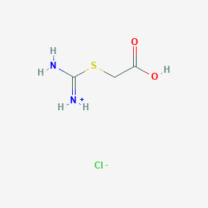 molecular formula C3H7ClN2O2S B7827156 [Amino(carboxymethylsulfanyl)methylidene]azanium;chloride 