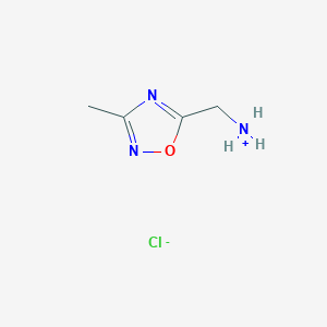 molecular formula C4H8ClN3O B7827174 (3-Methyl-1,2,4-oxadiazol-5-yl)methylazanium;chloride 