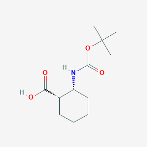 molecular formula C12H19NO4 B7827189 (1S,2R)-Boc-2-aminocyclohex-3-ene-carboxylic acid CAS No. 870288-18-9