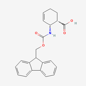 molecular formula C22H21NO4 B7827190 N-Fmoc-(+/-)-cis-2-aminocyclo-hex-3-ene-1-carboxylic acid 