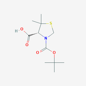 molecular formula C11H19NO4S B7827250 (R)-3-(tert-Butoxycarbonyl)-5,5-dimethylthiazolidine-4-carboxylic acid 