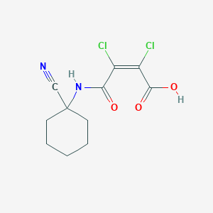 molecular formula C11H12Cl2N2O3 B7827283 (2Z)-2,3-dichloro-3-[(1-cyanocyclohexyl)carbamoyl]prop-2-enoic acid 
