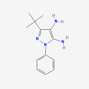 molecular formula C13H18N4 B7827388 3-tert-butyl-1-phenyl-1H-pyrazole-4,5-diamine 