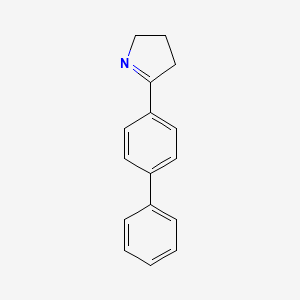 molecular formula C16H15N B7827465 5-(4-phenylphenyl)-3,4-dihydro-2H-pyrrole 