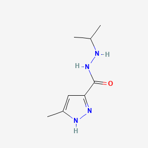 molecular formula C8H14N4O B7827472 3-methyl-N'-(propan-2-yl)-1H-pyrazole-5-carbohydrazide 