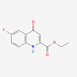 molecular formula C12H10FNO3 B7827509 Ethyl 6-fluoro-4-oxo-1,4-dihydroquinoline-2-carboxylate CAS No. 103914-49-4