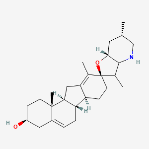 molecular formula C27H41NO2 B7827547 (3S,6'S,6aS,6bS,7'aR,9R,11aS,11bR)-3',6',10,11b-tetramethylspiro[2,3,4,6,6a,6b,7,8,11,11a-decahydro-1H-benzo[a]fluorene-9,2'-3a,4,5,6,7,7a-hexahydro-3H-furo[3,2-b]pyridine]-3-ol 