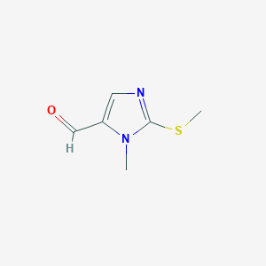 molecular formula C6H8N2OS B7827548 1-甲基-2-(甲硫基)-1H-咪唑-5-甲醛 