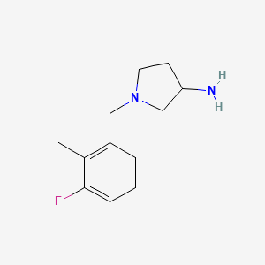 molecular formula C12H17FN2 B7827612 1-(3-Fluoro-2-methylbenzyl)pyrrolidin-3-amine 