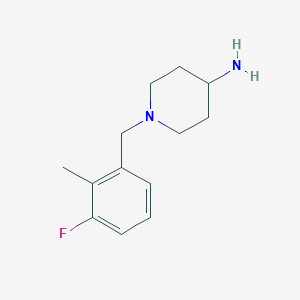 molecular formula C13H19FN2 B7827627 1-(3-Fluoro-2-methylbenzyl)piperidin-4-amine 