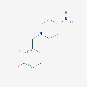 molecular formula C12H16F2N2 B7827634 1-(2,3-Difluorobenzyl)piperidin-4-amine 