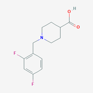 molecular formula C13H15F2NO2 B7827643 1-(2,4-Difluorobenzyl)piperidine-4-carboxylic acid 
