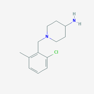 molecular formula C13H19ClN2 B7827648 1-(2-Chloro-6-methylbenzyl)piperidin-4-amine 