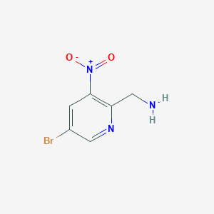 molecular formula C6H6BrN3O2 B7827651 (5-Bromo-3-nitropyridin-2-yl)methanamine 