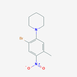 1-(2-Bromo-5-methyl-4-nitrophenyl)piperidine