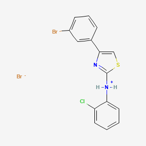 molecular formula C15H11Br2ClN2S B7827751 4-(3-bromophenyl)-N-(2-chlorophenyl)-1,3-thiazol-2-amine hydrobromide 
