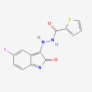 N'-(5-iodo-2-oxoindol-3-yl)thiophene-2-carbohydrazide