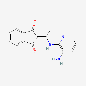 2-[1-[(3-aminopyridin-2-yl)amino]ethylidene]indene-1,3-dione