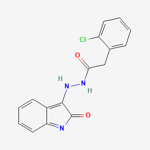 2-(2-chlorophenyl)-N'-(2-oxoindol-3-yl)acetohydrazide