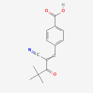 molecular formula C15H15NO3 B7827802 4-[2-Cyano-2-(2,2-dimethylpropanoyl)eth-1-EN-1-YL]benzoic acid 