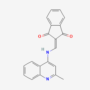 2-[[(2-methylquinolin-4-yl)amino]methylidene]indene-1,3-dione