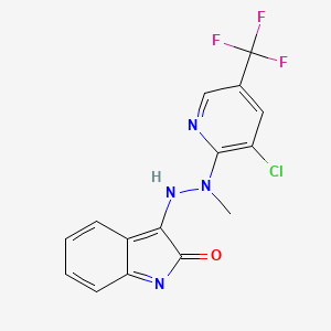 3-[2-[3-chloro-5-(trifluoromethyl)pyridin-2-yl]-2-methylhydrazinyl]indol-2-one