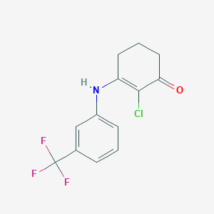 2-Chloro-3-((3-(trifluoromethyl)phenyl)amino)cyclohex-2-EN-1-one