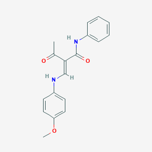 (2E)-2-[(4-methoxyanilino)methylidene]-3-oxo-N-phenylbutanamide