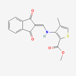 molecular formula C17H13NO4S B7827921 methyl 3-[(1,3-dioxoinden-2-ylidene)methylamino]-4-methylthiophene-2-carboxylate 