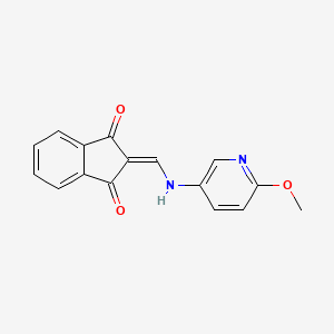 molecular formula C16H12N2O3 B7827941 2-[[(6-methoxypyridin-3-yl)amino]methylidene]indene-1,3-dione 